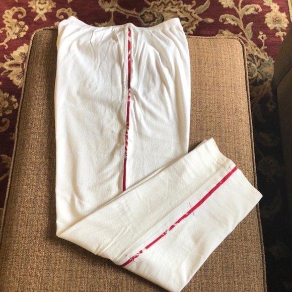 White and Red Knit Lounge Pant - Picture 6 of 8
